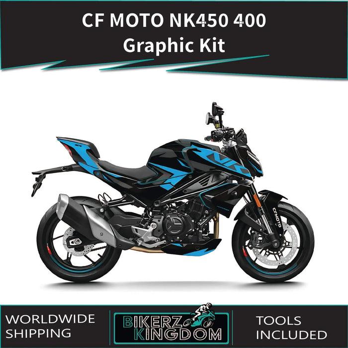 CF Moto NK450 2023-2024 Blues Theme Graphic Kit Bikerz Kingdom