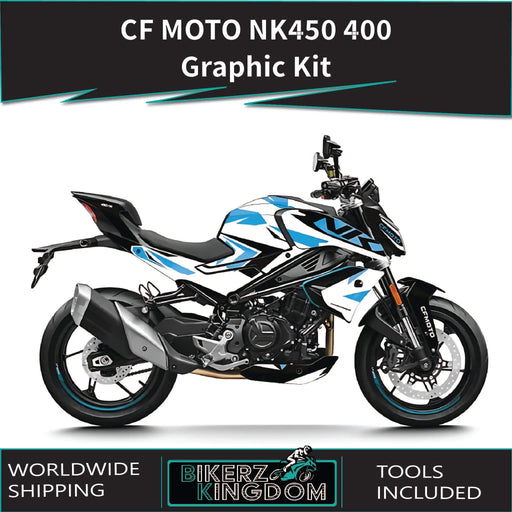 CF Moto NK450 2023-2024 Blues Theme Graphic Kit Bikerz Kingdom