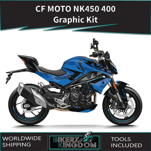 CF Moto NK450 2023-2024 Blues Theme Graphic Kit Bikerz Kingdom