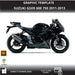 SUZUKI GSXR 600 750 2011-2013 Motorcycle 1:1 Vector Graphic Template Bikerz Kingdom