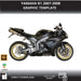 YAMAHA R1 2007-2008 Motorcycle 1:1 Vector Graphic Template Bikerz Kingdom
