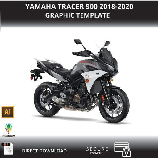 YAMAHA TRACER 9 GT 2021-2024 Motorcycle 1:1 Vector Graphic Template Bikerz Kingdom