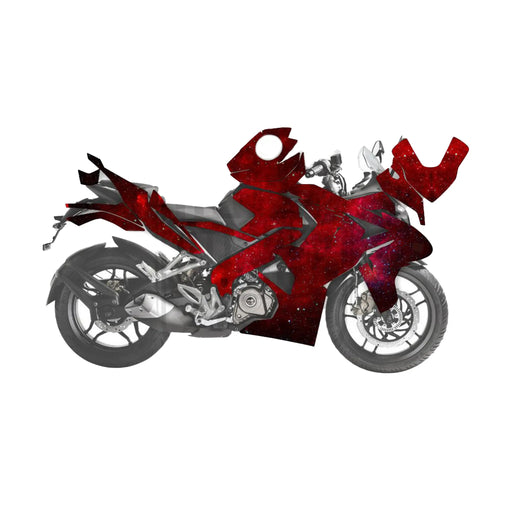 Bajaj Pulsar 2015 - 2022 RS200 Red Space Graphic Kit Decal Wrap Sticker Set Bikerz Kingdom