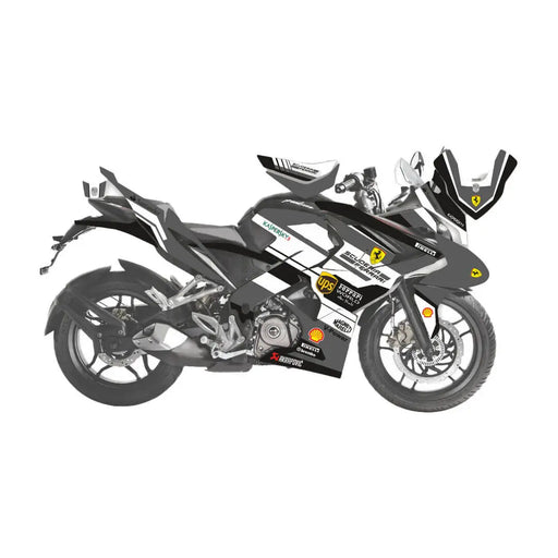 Bajaj Pulsar RS200 Ferrari Graphic Kit Decal Wrap Sticker Set Bikerz Kingdom