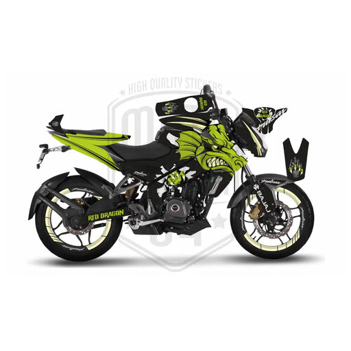 Bajaj Pulsar 2014 - 2023 NS200 Dragon Graphic Kit Decal Wrap Set with Rim Stickers Bikerz Kingdom