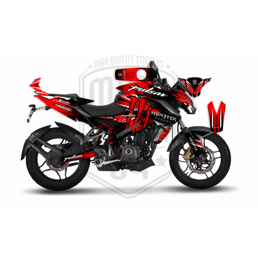 Bajaj Pulsar 2014 - 2022 NS200 Monster Energy Graphic Kit Decal Wrap Set Bikerz Kingdom