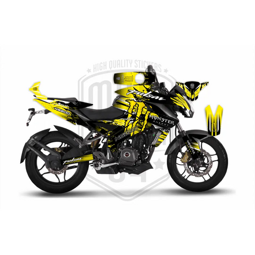 Bajaj Pulsar 2014 - 2022 NS200 Monster Energy Graphic Kit Decal Wrap Set Bikerz Kingdom