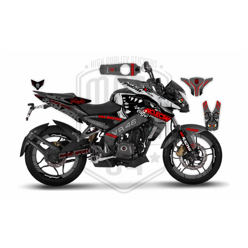 Rossi Shark Pro 46 Graphic Kit for Bajaj NS200, Custom Motorcycle Decals, Perfect Gift for Riders Bikerz Kingdom