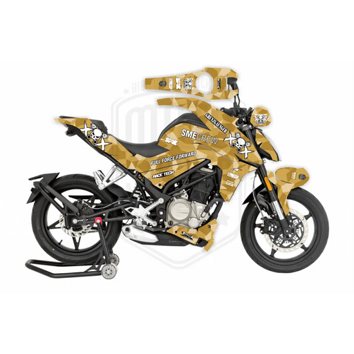 CF Moto 250NK 2017-2022 Bright Orange Grenzgaenger Design Theme Graphic Kit Bikerz Kingdom