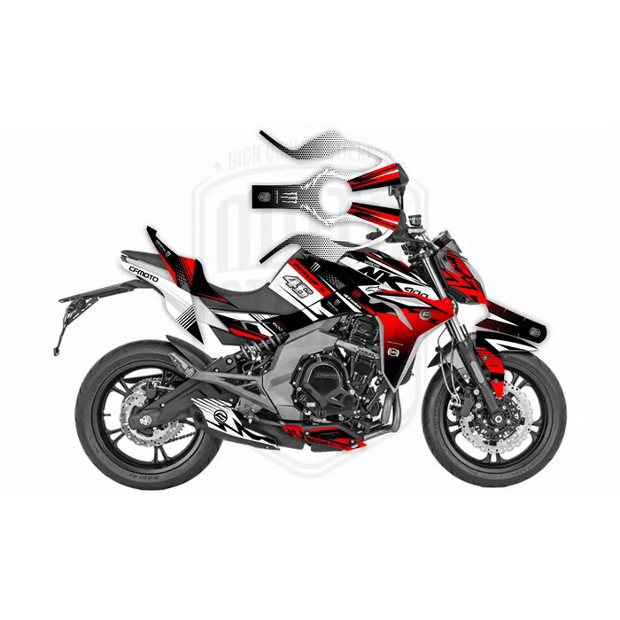 CF Moto 400NK 2017-2021 Dunlop Race Design Theme Graphic Kit Bikerz Kingdom
