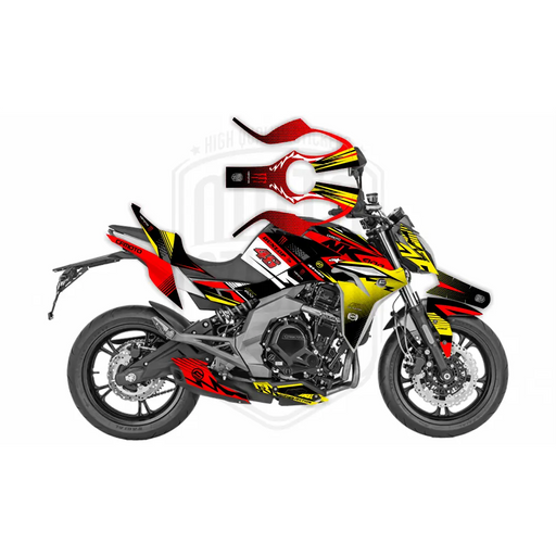 CF Moto 400NK 2017-2021 Dunlop Race Bright Design Theme Graphic Kit Bikerz Kingdom