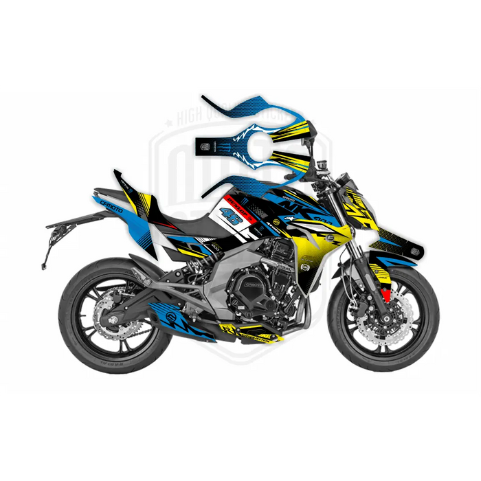 CF Moto 400NK 2017-2021 Dunlop Race Bright Design Theme Graphic Kit Bikerz Kingdom