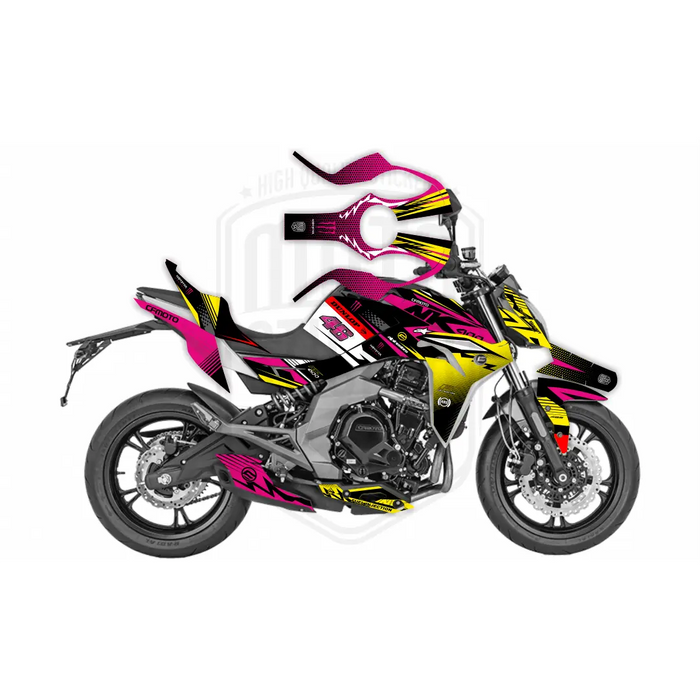 CF Moto 400NK 2017-2021 Dunlop Race Bright Design Theme Graphic Kit Bikerz Kingdom