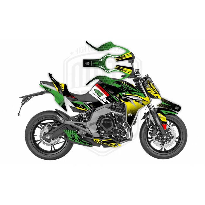 CF Moto 400NK 2017-2021 Dunlop Race Bright Design Theme Graphic Kit Bikerz Kingdom