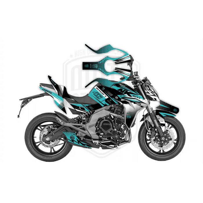 CF Moto 400NK 2017-2021 Dunlop Race Bright Design Theme Graphic Kit Bikerz Kingdom