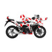 Honda CBR 125 2011-2017 Turbo Shark Theme Graphic Kit Decal Wrap Set Bikerz Kingdom