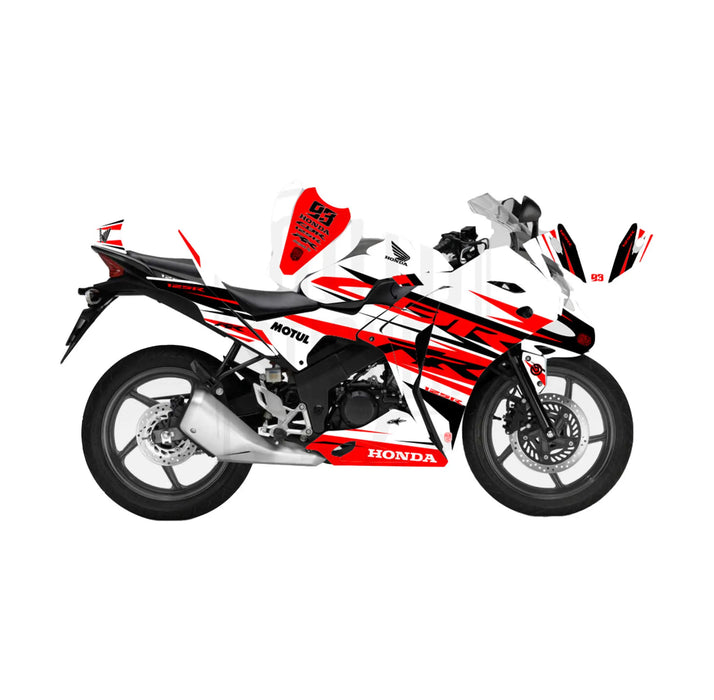 Honda CBR 125 2011-2017 Race Stripes Theme Graphic Kit Decal Wrap Set Bikerz Kingdom