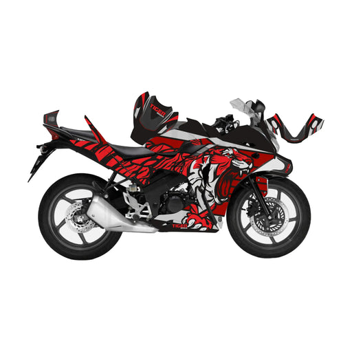 Honda CBR 125 2011-2017 Red Tiger Theme Decal Wrap Bikerz Kingdom