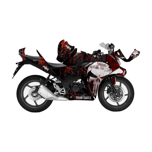 Honda CBR 125 2011-2017 The Punisher Theme Decal Wrap Bikerz Kingdom