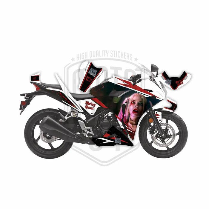 Honda CBR 250 2011-2013 Harley Quinn Suicide Squad Graphic Kit Bikerz Kingdom