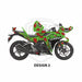 Honda CBR 250 2011-2013 Turbo Shark Theme Graphic Kit Bikerz Kingdom