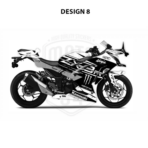 Kawasaki Ninja 300 2012-2016 WSBK Theme Graphic Kit Bikerz Kingdom