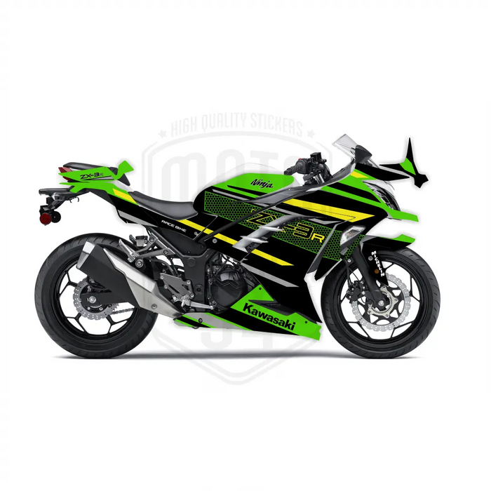 Kawasaki Ninja 300 2012-2016 ZX-3R Theme Graphic Kit Bikerz Kingdom