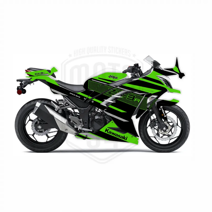 Kawasaki Ninja 300 2012-2016 ZX-3R Theme Graphic Kit Bikerz Kingdom