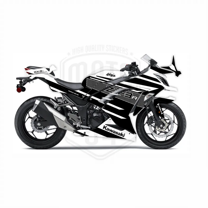 Kawasaki Ninja 300 2012-2016 ZX-3R Theme Graphic Kit Bikerz Kingdom