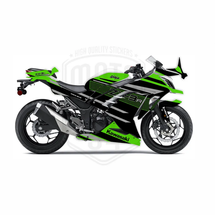 Kawasaki Ninja 300 2012-2016 ZX-3R Theme Graphic Kit Bikerz Kingdom