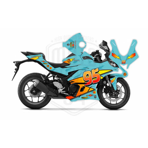 Yamaha R25 McQueen Graphic Sticker Decal Wrap Kit Fits Yamaha R3 R25 2019-2022 Bikerz Kingdom