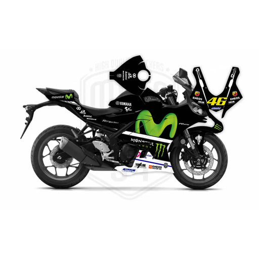 Yamaha R25 Movistar Graphic Sticker Decal Wrap Kit Fits Yamaha R3 R25 2019-2022 Bikerz Kingdom