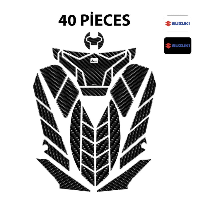 GripPatch 6D Gel Carbon Look Full Bike Protection Kit grippatch