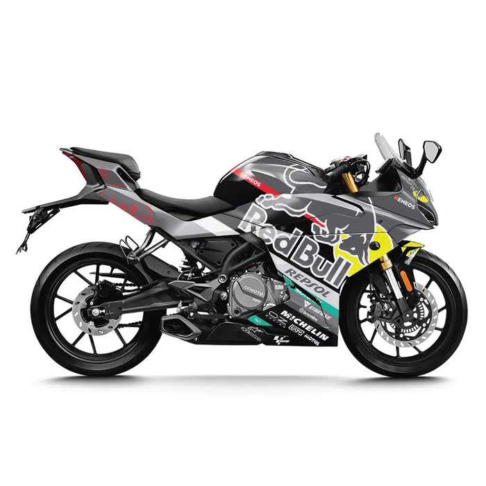 CF MOTO 250 / 300 SR Graphic Kit Racing Bull Logo Design Bikerz Kingdom