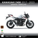 Kawasaki Z400 Motorcycle 1:1 Vector Graphic Template Bikerz Kingdom