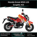 Honda Grom MSX 125 2013-2016 Graphic Kit Orange Theme Decal Wrap Bikerz Kingdom