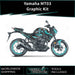 YAMAHA MT03 Funky Blues Graphic Kit 2014-2024 Models Bikerz Kingdom