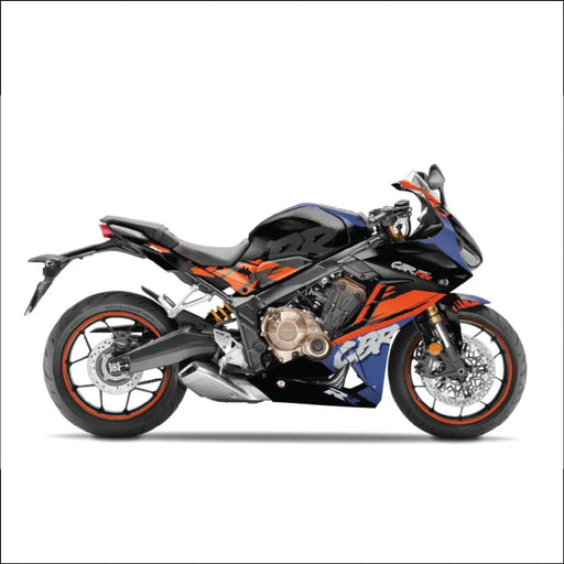 Honda CBR 650 R 2019-2022  Sport Grafiti Graphic Kit Orange Blue Bikerz Kingdom
