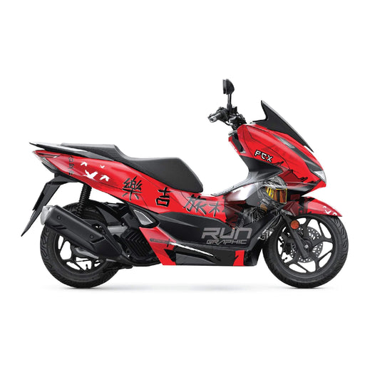 Honda PCX 125 2025 Samurai Rider Graphic Kit Full Decals Bikerz Kingdom