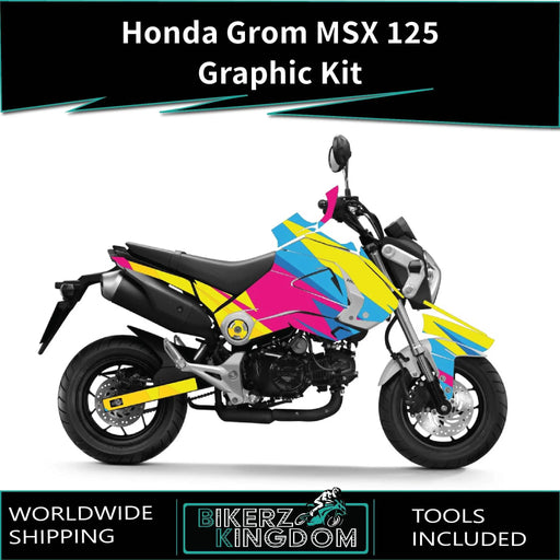 Honda Grom MSX 125 2013-2016 Graphic Kit Rainbow Theme Decal Wrap Bikerz Kingdom