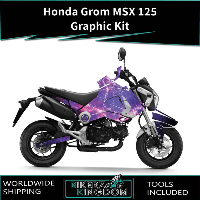 Honda Grom MSX 125 2013-2016 Graphic Kit Galaxy Theme Decal Wrap Bikerz Kingdom