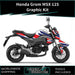 Honda Grom MSX 125 V2 2017-2020 Graphic Kit Red Blue Decal Wrap Bikerz Kingdom