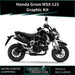 Honda Grom MSX 125 2013-2016 Graphic Kit Cracked Black Theme Decal Wrap Bikerz Kingdom