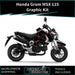 Honda Grom MSX 125 2013-2016 Graphic Kit Cracked Black Theme Decal Wrap Bikerz Kingdom