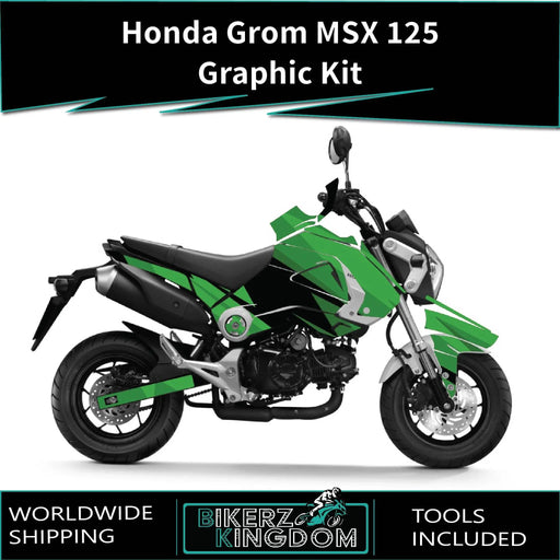 Honda Grom MSX 125 2013-2016 Graphic Kit Greens Decal Wrap Bikerz Kingdom