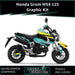 Honda Grom MSX 125 2013-2016 Graphic Kit Greens Decal Wrap Bikerz Kingdom