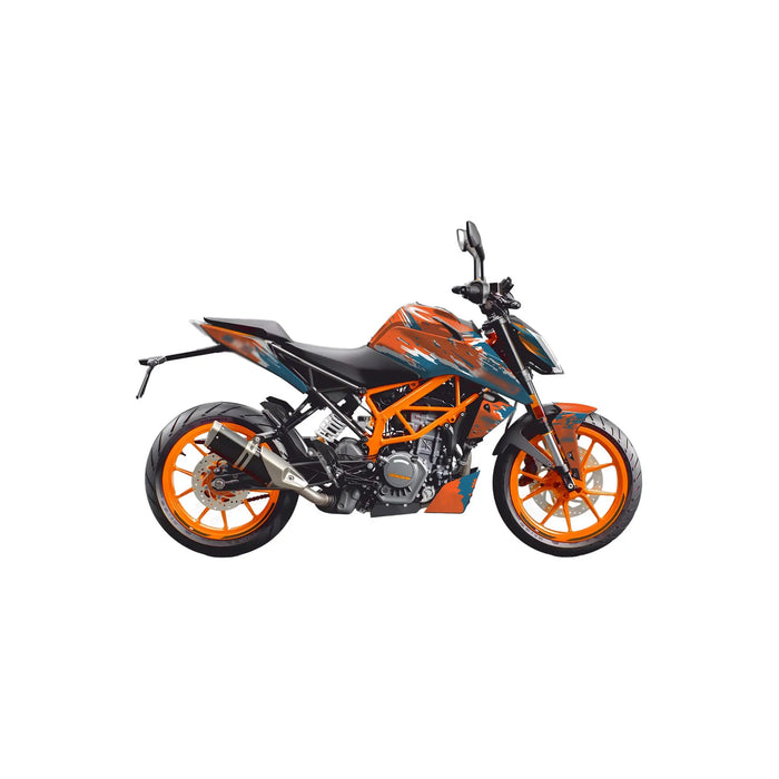 Bikerz Kingdom Orange Blue KTM Duke 390 Graphic Kit