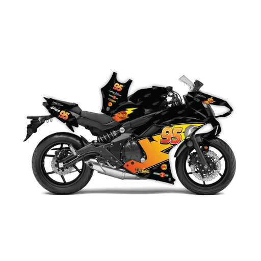 Kawasaki Ninja 650 2012 -2016 Lightning McQueen Theme Graphic Kit - Bikerz Kingdom