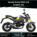 Honda Grom MSX 125 V2 2017-2020 Graphic Kit Bright Race Colours Decal Wrap Bikerz Kingdom