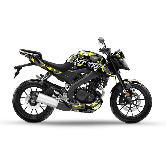 Camo Vinyl Graphic Kit for Yamaha MT-125 (2014–2020) – Custom Street Style Wrap Bikerz Kingdom